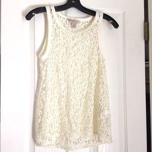 Ivory Lace Tank - XS